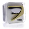 Thalia Capo Premium AAA Curly Hawaiian Koa Save the Bees Honeycomb 24K Gold Finish DA-TH-CG202-04