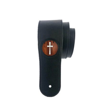 Thalia Black Strap Pearl Cross Rosewood Inlay DA-TH-SBKPC-SR