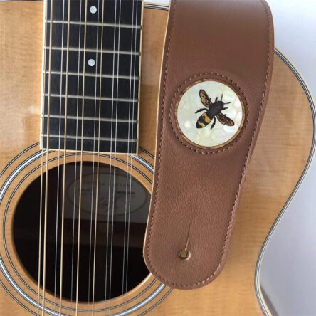 Thalia Brown Strap Hawaiian Koa Bee & Vintage Pearl Honeycomb Inlay DA-TH-SBRVB-VW