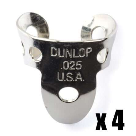 Jim Dunlop Gauged Silver Finger Picks 4 Pack J3020