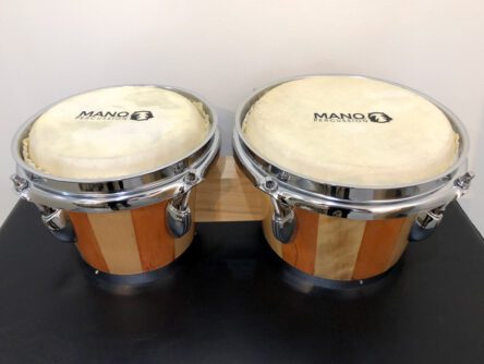 Mano Percussion Bongos in Natural Two Tone Wood 6 & 7" MP174